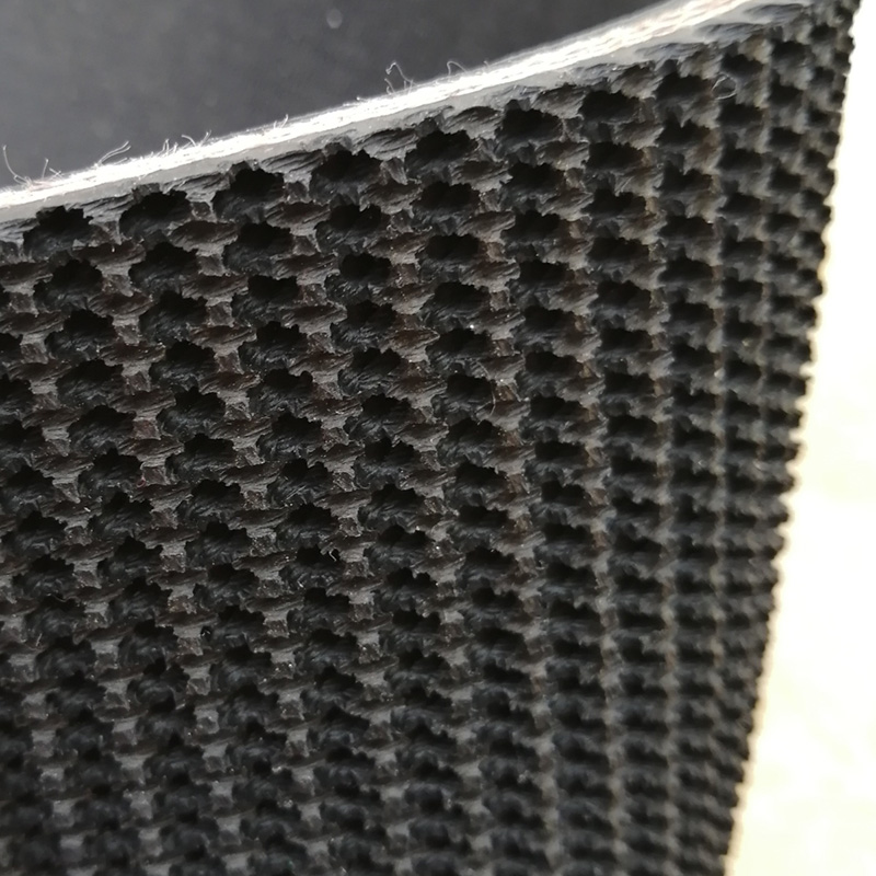 Black rubber pattern belt